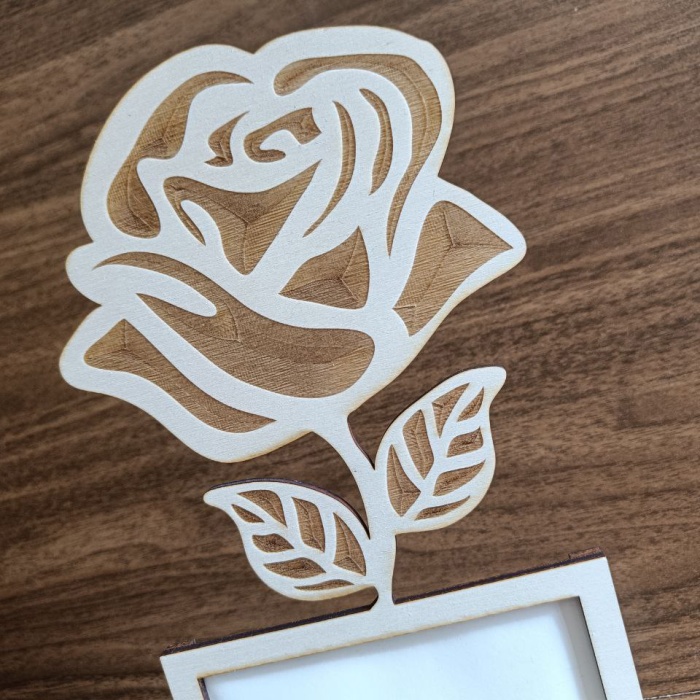 Portafoto con cornice a forma di Rosa